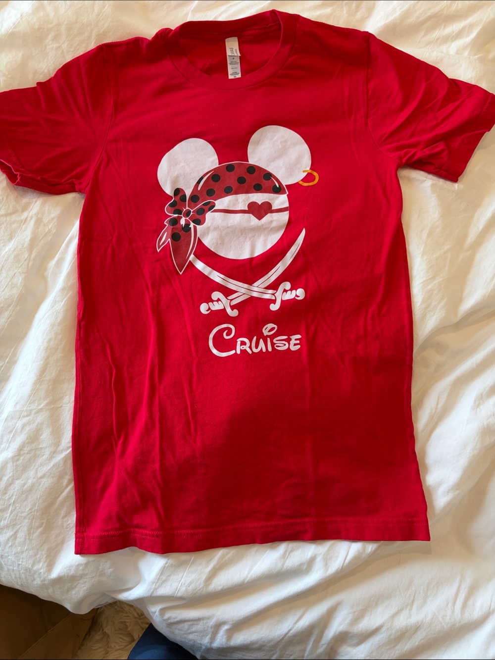 Bella Canvas Red Kids Pirate-Mouse Graphic Tee